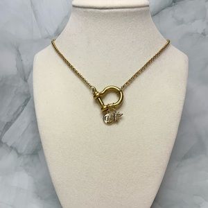 Dior Gold Modern Toggle Necklace